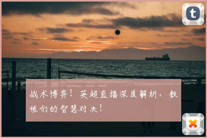 战术博弈!英超直播深度解析,教练们的智慧对决!